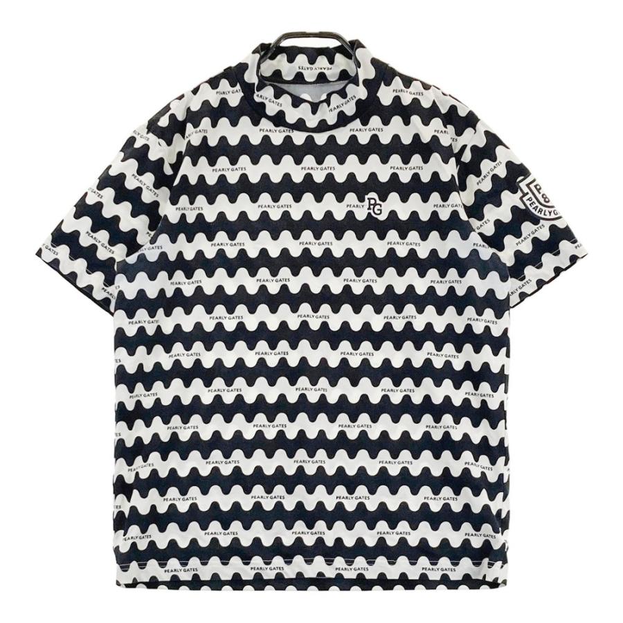 PEARLY GATES パーリーゲイツ ハイネック 半袖Tシャツ ウェーブ PEARLY GATES パーリーゲイツ ハイネック 半袖Tシャツ ウェーブ