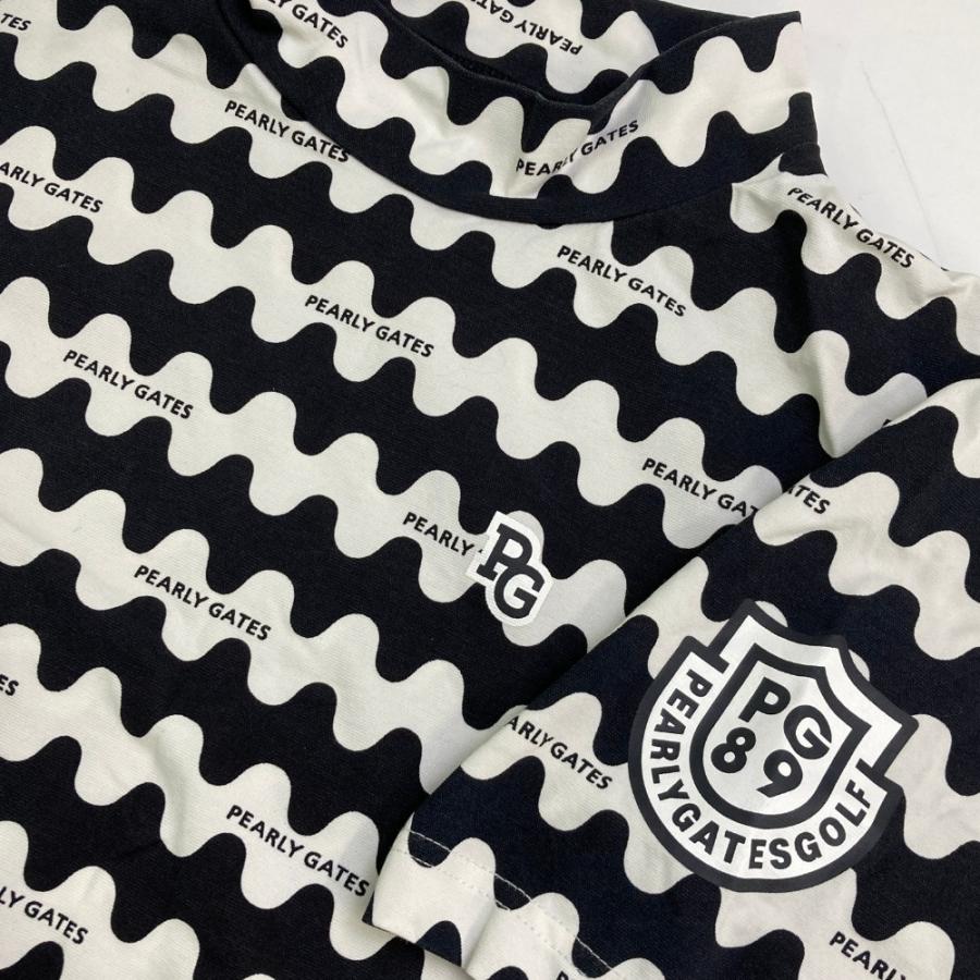 PEARLY GATES パーリーゲイツ ハイネック 半袖Tシャツ ウェーブ PEARLY GATES パーリーゲイツ ハイネック 半袖Tシャツ ウェーブ