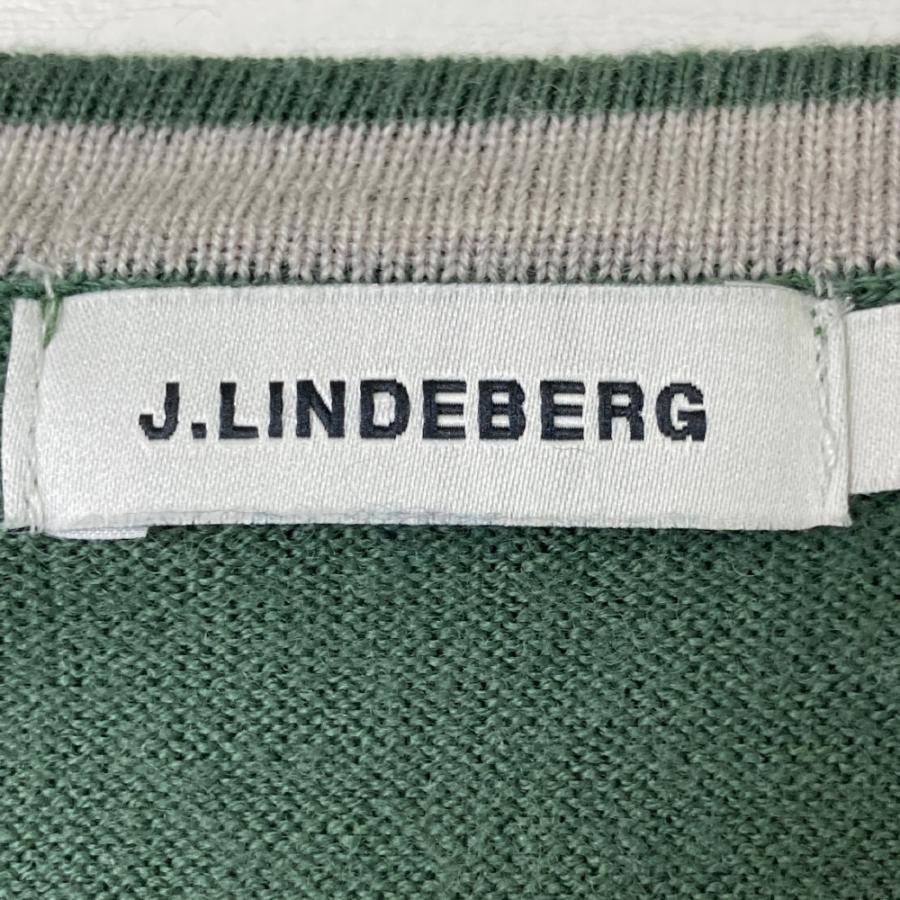 J.LINDEBERG（ジェイリンドバーグ） Vネック ニットセーター グリーン