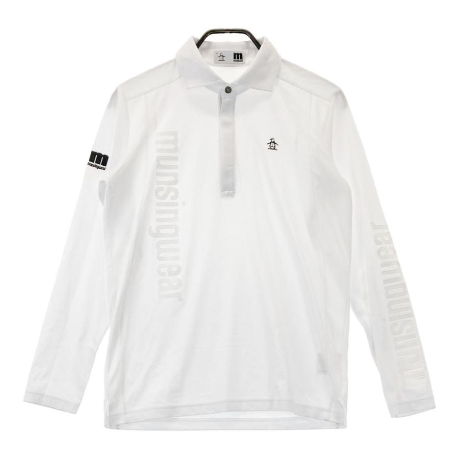 【未着用】Munsingwearレディースメッシュ長袖ポロシャツ M タグ付き 未着用】Munsingwearレディースメッシュ長袖ポロシャツ M タグ