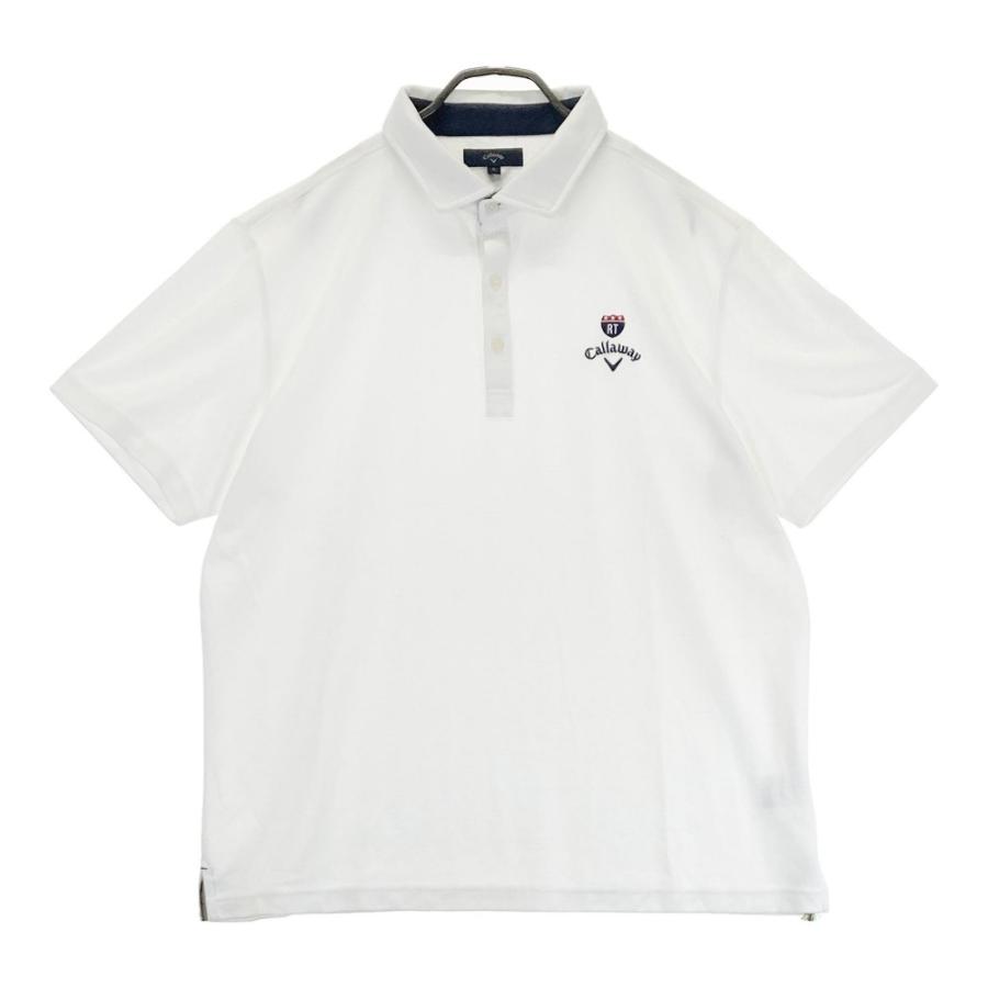 Callaway ラウドマウス/ ホワイト ポロシャツ 3Lサイズ中古品 Callaway（キャロウェイ） 半袖ポロシャツ ホワイト系 3L ゴルフウェア
