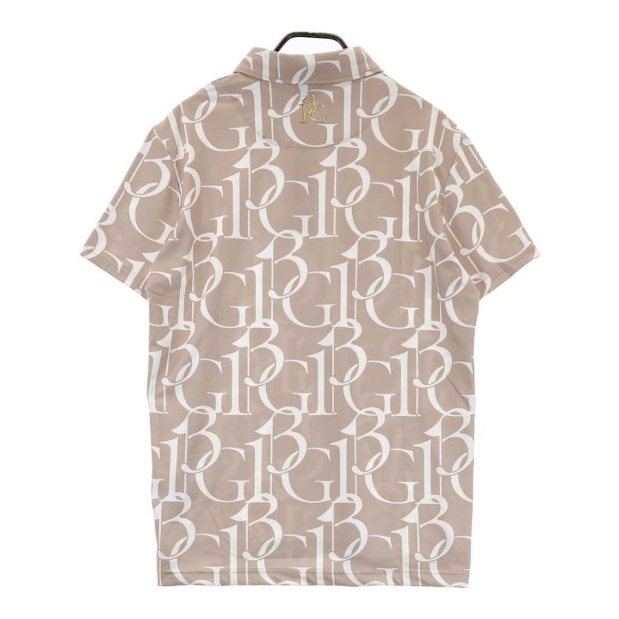 1piu1uguale3 GOLF 総柄　ポロシャツ　メンズ　半袖　XL ゴルフ 1PIU1UGUALE3 GOLF GRT135 半袖ポロシャツ 総柄 ベージュ系 5