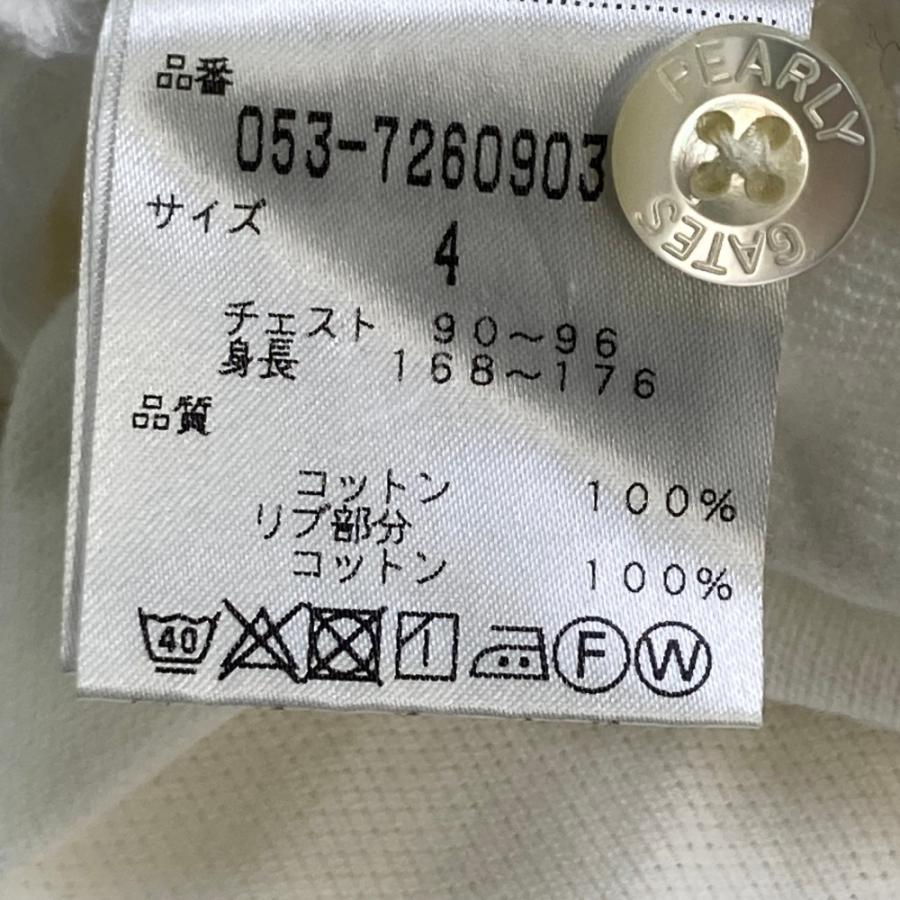 PEARLY GATES（パーリーゲイツ） 半袖ポロシャツ ホワイト系 4 ゴルフ