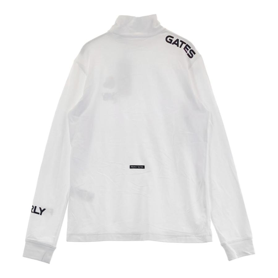 サイズ：0 PEARLY GATES パーリーゲイツ 2024年モデル ハイネック 長袖Tシャツ  ホワイト系 [240101457331] ゴルフウェア レディース ストスト 新品】PEARLY GATES パーリーゲイツ 2024年モデル ハイネック