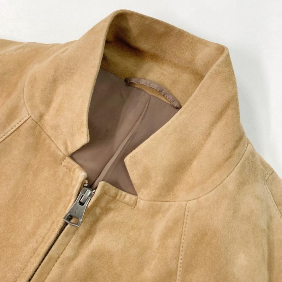 theory セオリー レザージップジャケット ベージュ系 38 レディース 