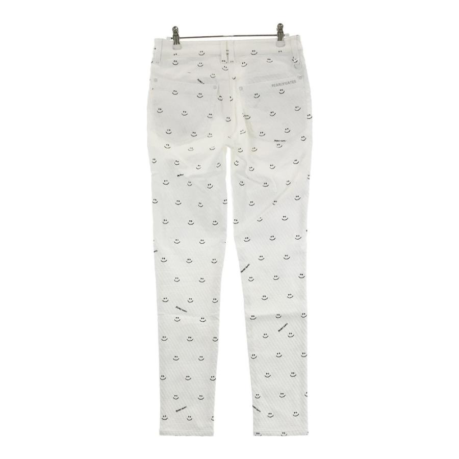 新品】パーリーゲイツ ストレッチパンツ Mサイズ ホワイト 総柄 ニコ