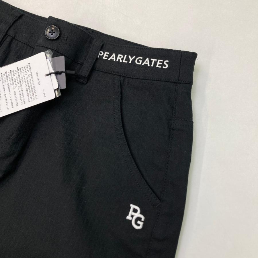 【新品】PEARLY GATES パーリーゲイツ  ストレッチ スカート ストライプ柄 ブラック系 00 ゴルフウェア レディース_2