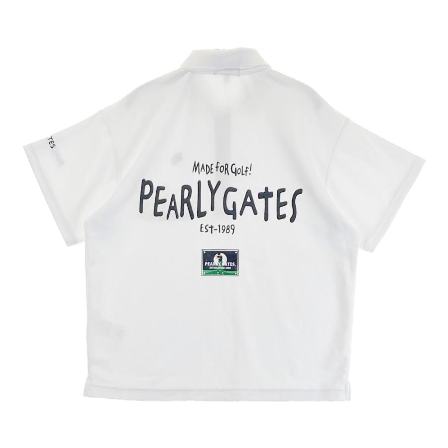 PEARLY GATES - パーリーゲイツ　ニコちゃん　半袖ポロシャツ　ゴルフウェア　0 PEARLY GATES（パーリーゲイツ） ニコちゃん 半袖ポロシャツ ホワイト