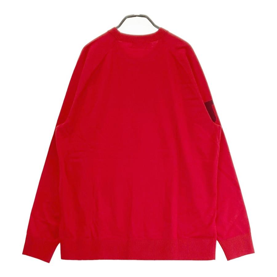 J.LINDEBERG レッド ニットセーター 新品】J.LINDEBERG ジェイリンドバーグ ニットセーター 袖ロゴ