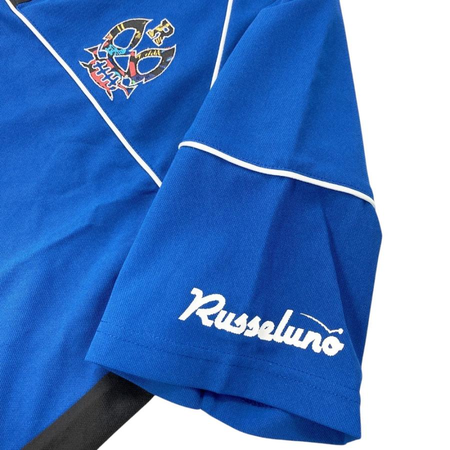 Russeluno（ラッセルノ） RS-2220316 半袖ポロシャツ ルチャ ブルー系