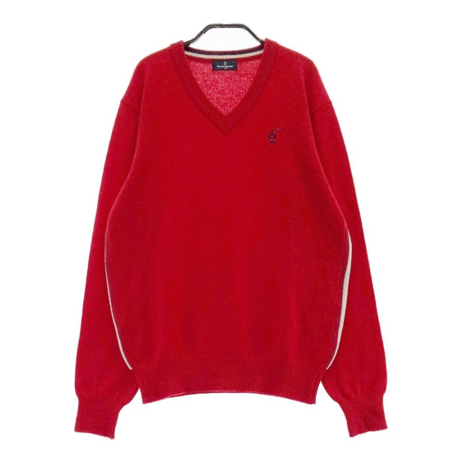 マンシングウェア　カシミヤセーター　L L MUNSING WEAR マンシングウェア ニット セーター カシミヤ混 レッド系
