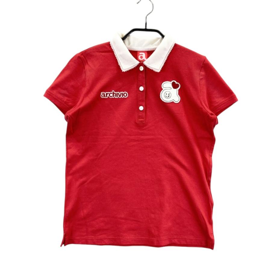archivio ARCHIVIO アルチビオ 半袖ポロシャツ レッド系 38 archivio ARCHIVIO アルチビオ 半袖ポロシャツ レッド系 38
