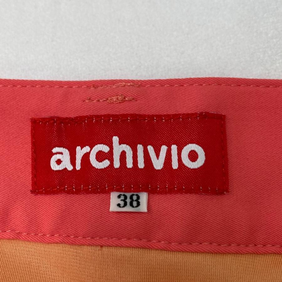 ARCHIVIO アルチビオ 裏地付きスカート オレンジ系 38 ゴルフウェア
