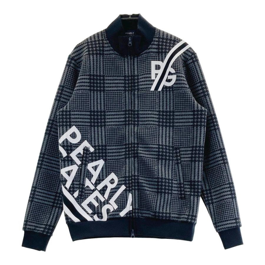 サイズ：4 PEARLY GATES パーリーゲイツ  スウェット ジップジャケット チェック柄 グレー系 [240101381983] ゴルフウェア メンズ ストスト PEARLY GATES パーリーゲイツ スウェット ジップジャケット