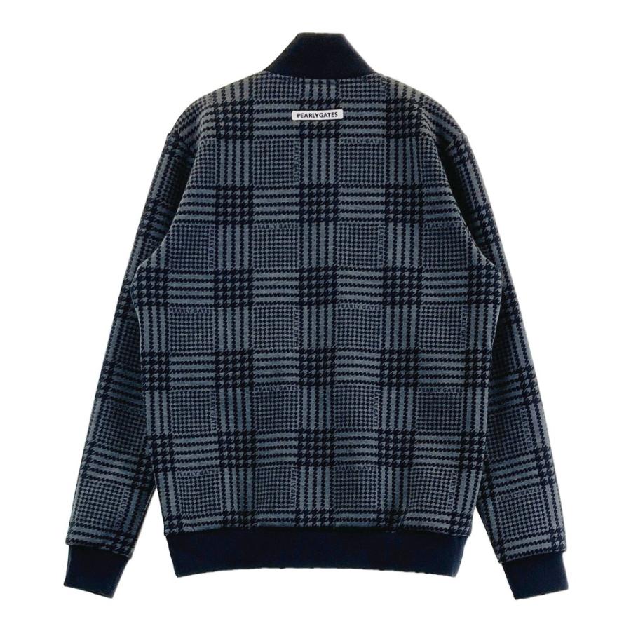 サイズ：4 PEARLY GATES パーリーゲイツ  スウェット ジップジャケット チェック柄 グレー系 [240101381983] ゴルフウェア メンズ ストスト PEARLY GATES パーリーゲイツ スウェット ジップジャケット