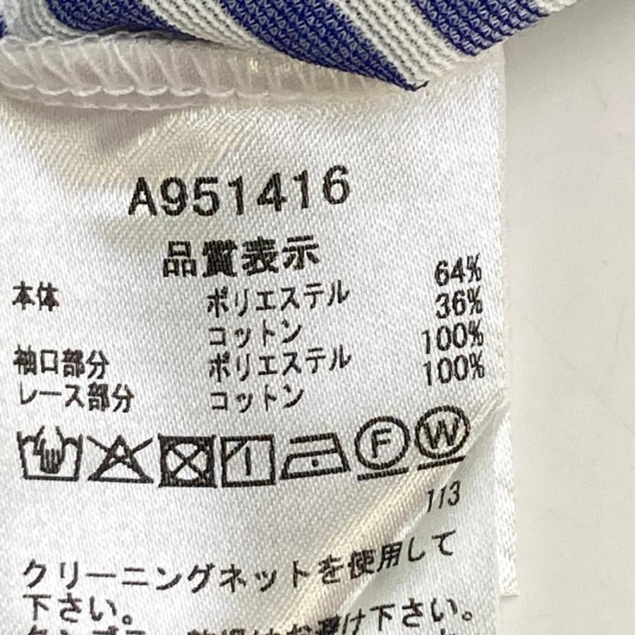 【新品】ARCHIVIO アルチビオ  ノースリーブ ワンピース ストライプ × ボーダー柄 ブルー系 40 ゴルフウェア レディース_3