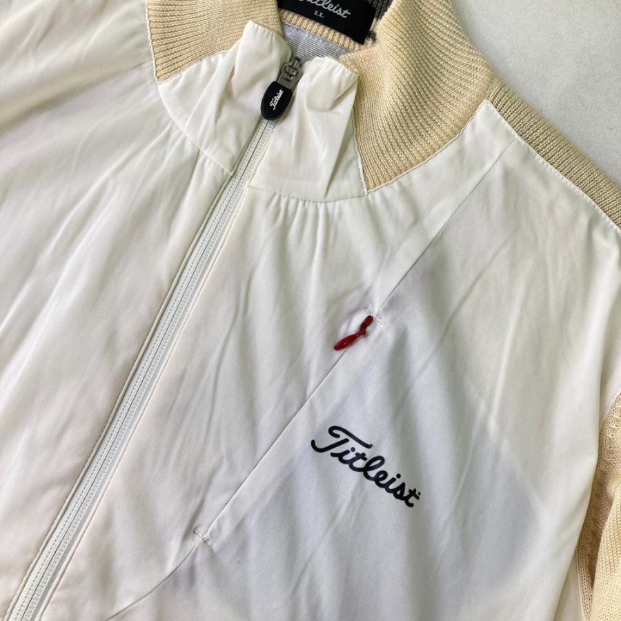 タイトリスト　ゴルフ　ニットジャケット TITLEIST タイトリスト 切替 蓄熱 ニットジャケット ベージュ系