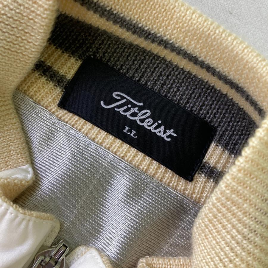 Titleist ゴルフジャケット LL DB TITLEIST タイトリスト 切替 蓄熱 ニットジャケット ベージュ系