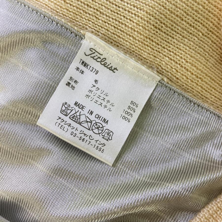 タイトリスト　ゴルフ　ニットジャケット TITLEIST タイトリスト 切替 蓄熱 ニットジャケット ベージュ系