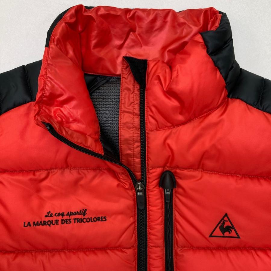 LE COQ GOLF ルコックゴルフ ダウンベスト レッド系 M ゴルフウェア