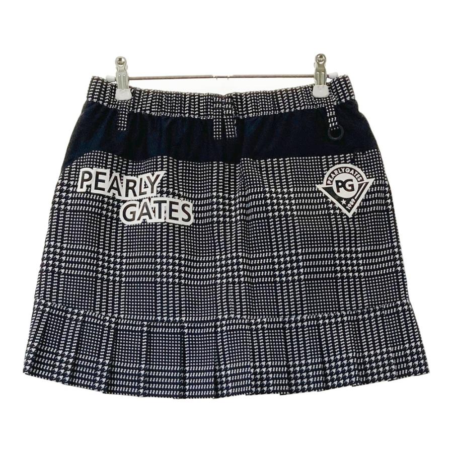 サイズ：0 PEARLY GATES パーリーゲイツ  蓄熱 スカート 千鳥 チェック柄 ネイビー系 [240101388160] ゴルフウェア レディース ストスト PEARLY GATES（パーリーゲイツ） 蓄熱 スカート 千鳥 チェック柄