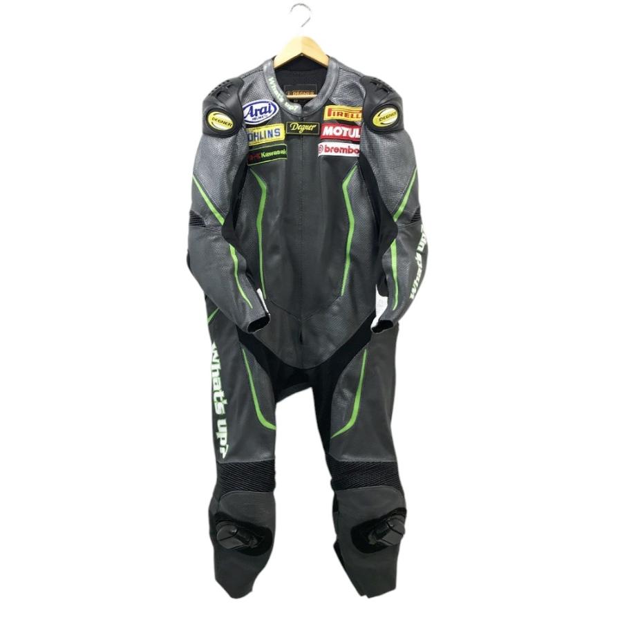 DEGNER デグナー 革ツナギ メッシュ レーシングスーツ グレー系