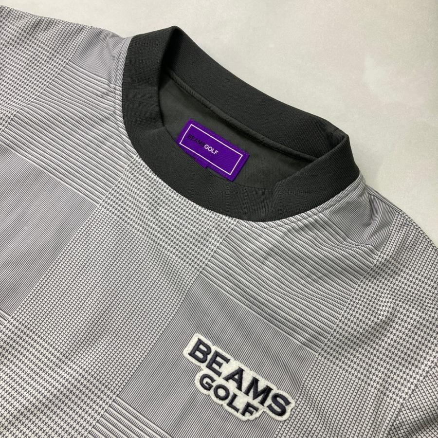 BEAMS GOLF ビームスゴルフ 2024年モデル 蓄熱 長袖ブルゾン グレンチェック柄 ホワイト系 L ゴルフウェア メンズ_2