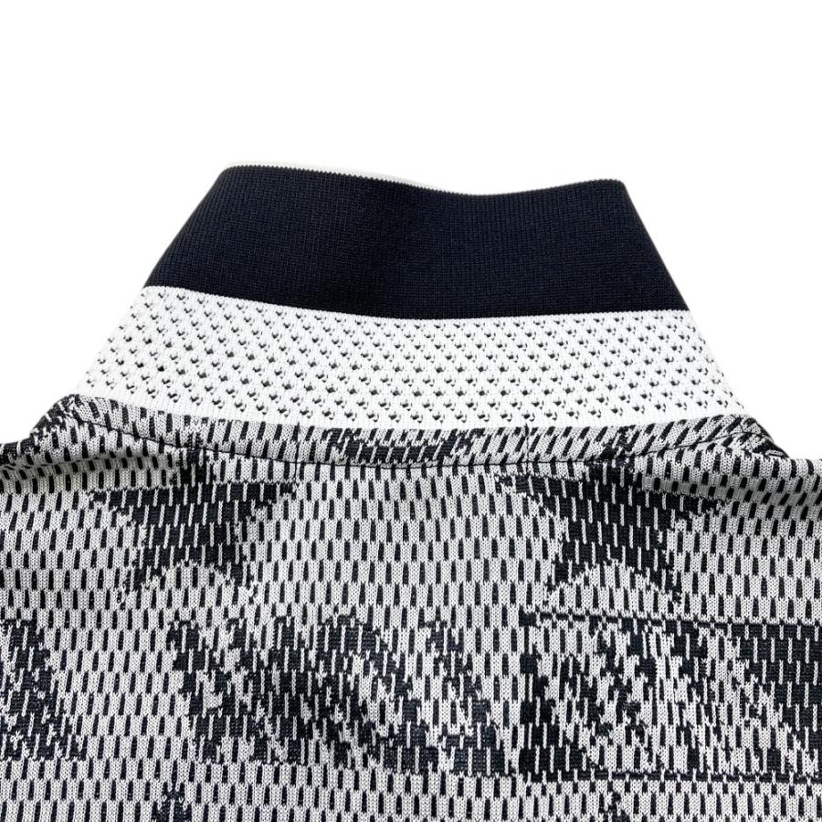 サイズ：38 MARK&LONA マークアンドロナ  半袖ポロシャツ 星 総柄 グレー系 [240101389391] ゴルフウェア レディース ストスト MARK&LONA マークアンドロナ 半袖ポロシャツ 星 総柄 グレー系