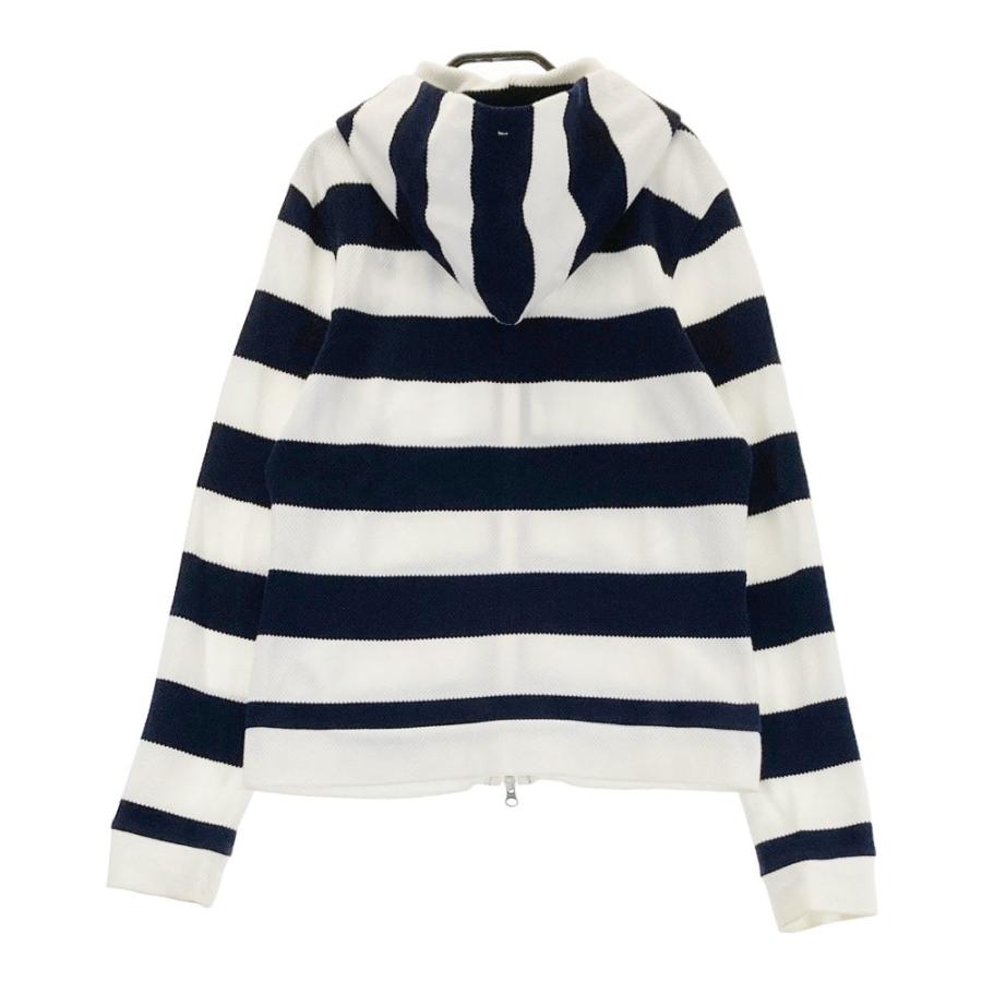 AND PER SE アンパスィ フード付 ジップジャケット サイズ：L AND PER SE アンパスィ フード付 ジップジャケット ボーダー柄