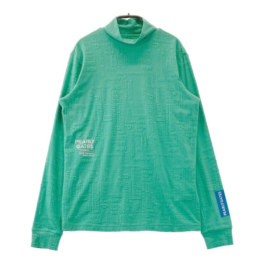 サイズ：0 PEARLY GATES パーリーゲイツ 2024年 長袖ハイネックTシャツ 総柄 ホワイト系 [240101455559] ゴルフウェア レディース ストスト PEARLY GATES パーリーゲイツ 2024年 長袖ハイネックTシャツ 総