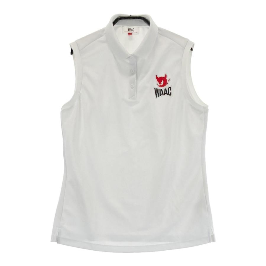 WAAC ノースリーブポロシャツ 新品タグ付 WAAC ワック ノースリーブ ポロシャツ ホワイト系 4 ゴルフ