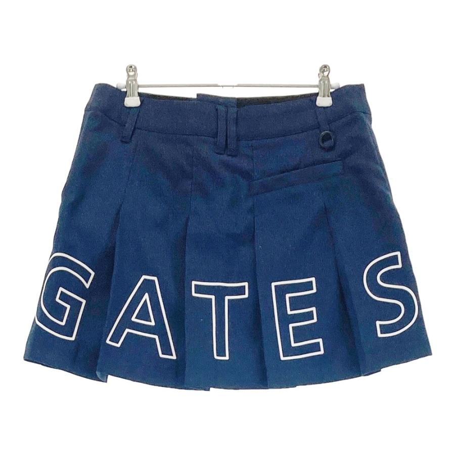 PEARLY GATES ネイビー ストライプ プリーツスカート PEARLY GATES パーリーゲイツ プリーツスカート ストライプ柄