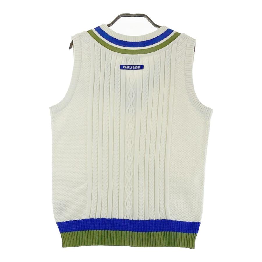 PEARLY GATES パーリーゲイツ ニットベスト ホワイト系 1 ゴルフ