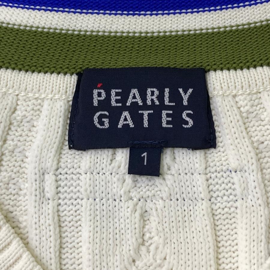 PEARLY GATES ホワイト ベスト PEARLY GATES パーリーゲイツ ニットベスト ホワイト系 1 ゴルフ