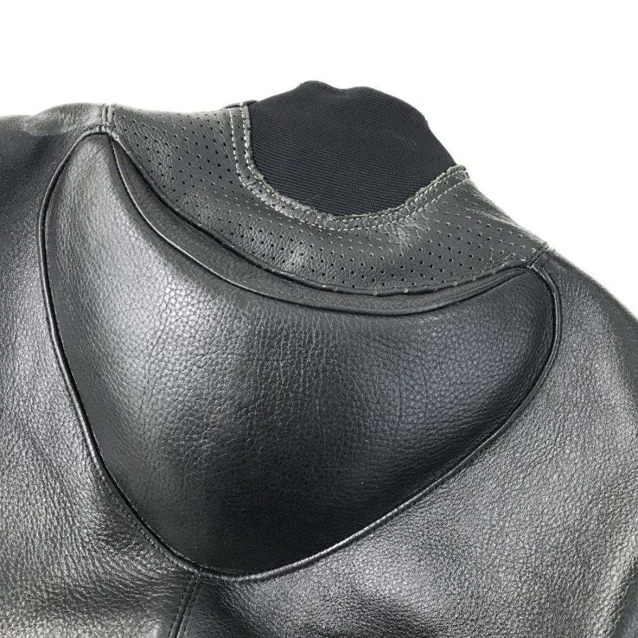 スプーン　レーシングツナギ SPOON スプーン MFJ公認 革ツナギ レーシングスーツ ブラック系