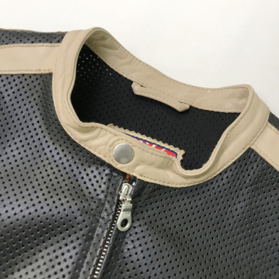 DEGNER（デグナー） パンチングレザー ライダースジャケット ブラック