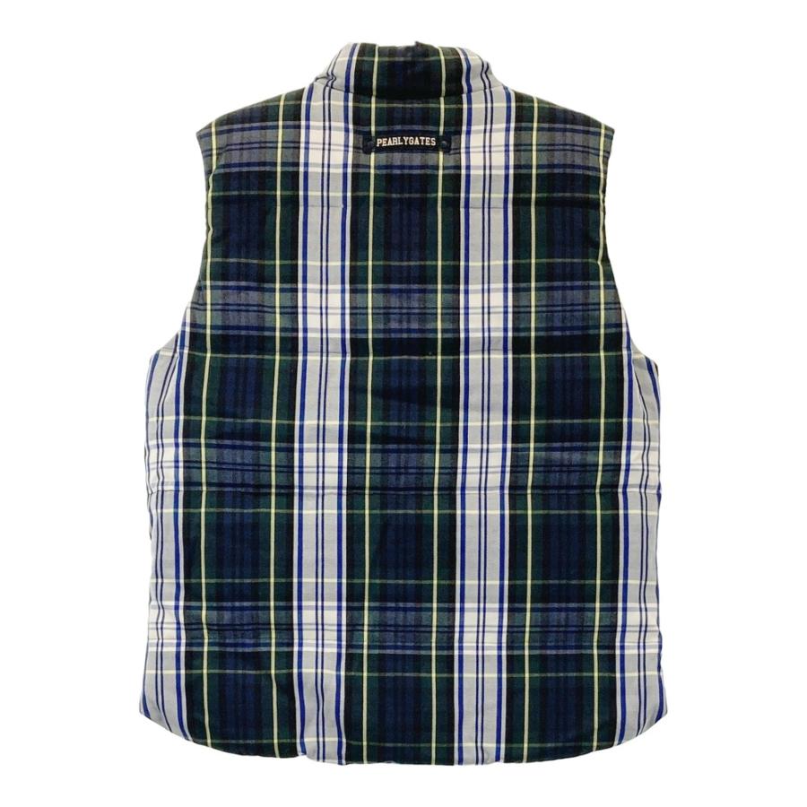 パーリーゲイツ　ダウンジャケット　ダウンベスト　ゴルフウェア PEARLY GATES パーリーゲイツ ダウンベスト チェック柄 ネイビー
