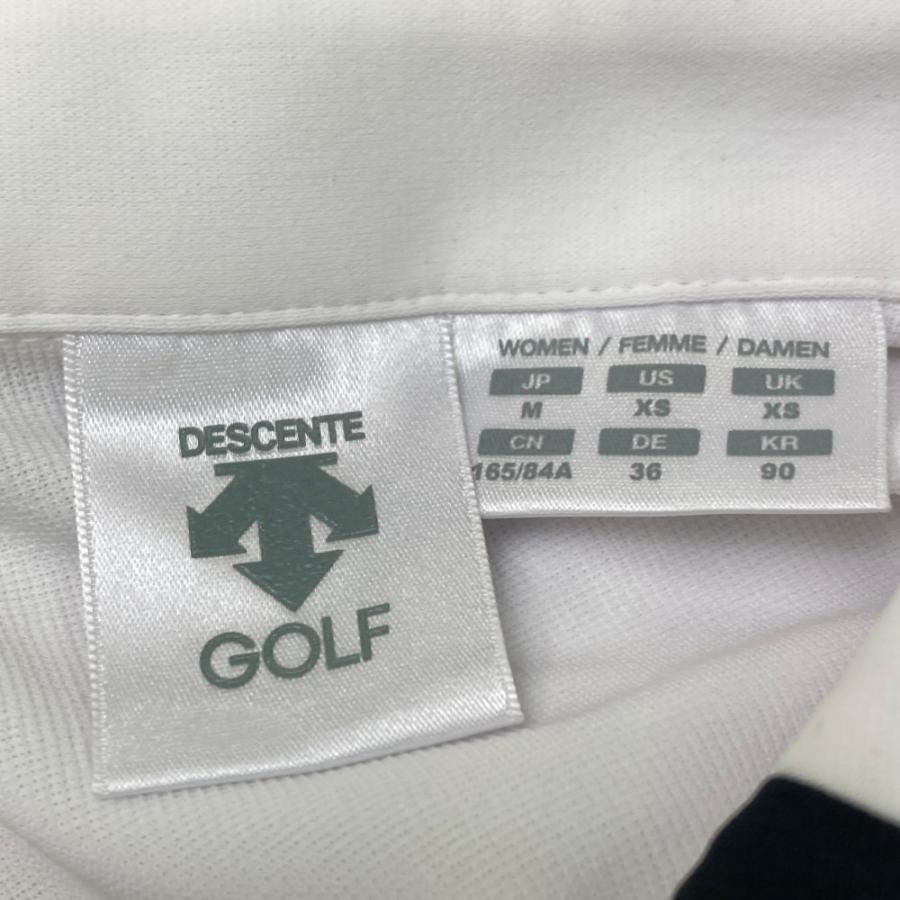 サイズ：M DESCENTE GOLF デサントゴルフ  ノースリーブ ポロシャツ  ホワイト系 [240101473719] ゴルフウェア レディース ストスト DESCENTE GOLF デサントゴルフ ノースリーブポロシャツ 白 LUXE