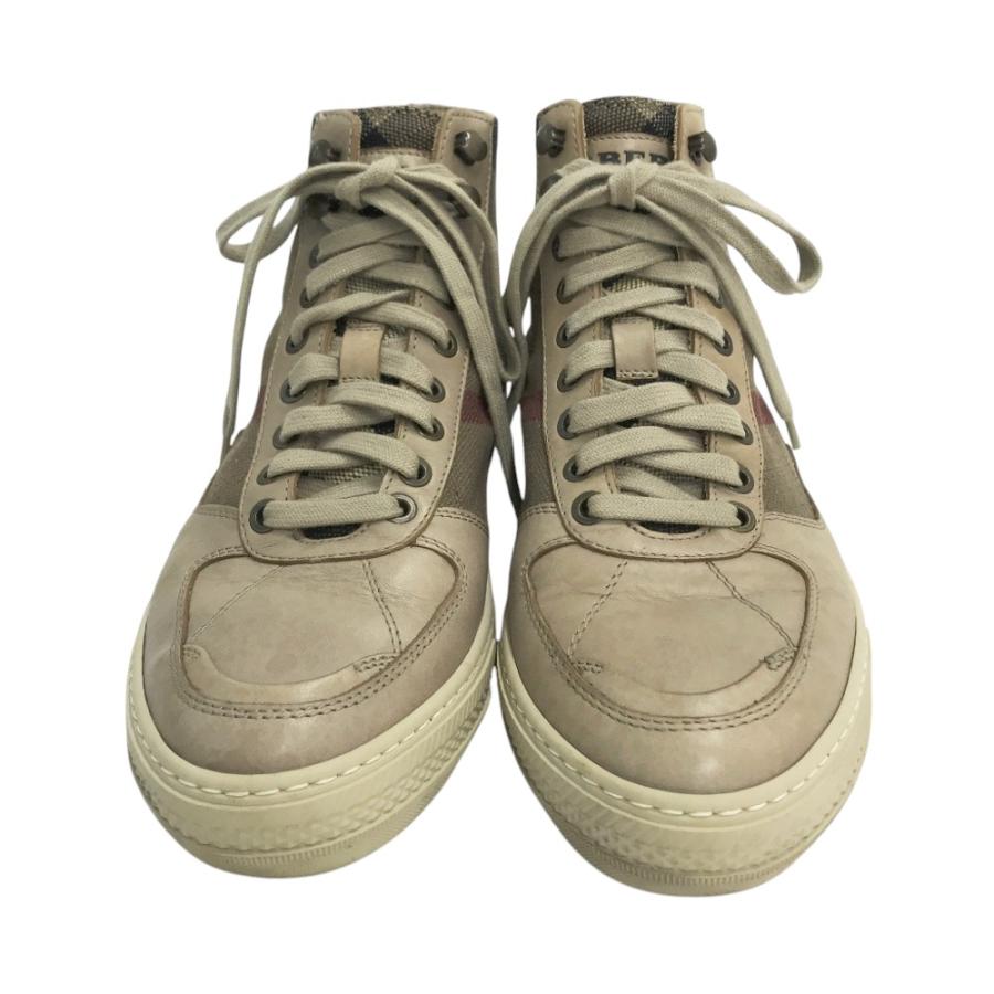 BURBERRY（バーバリー） ハイカットスニーカー チェック柄 ベージュ系 