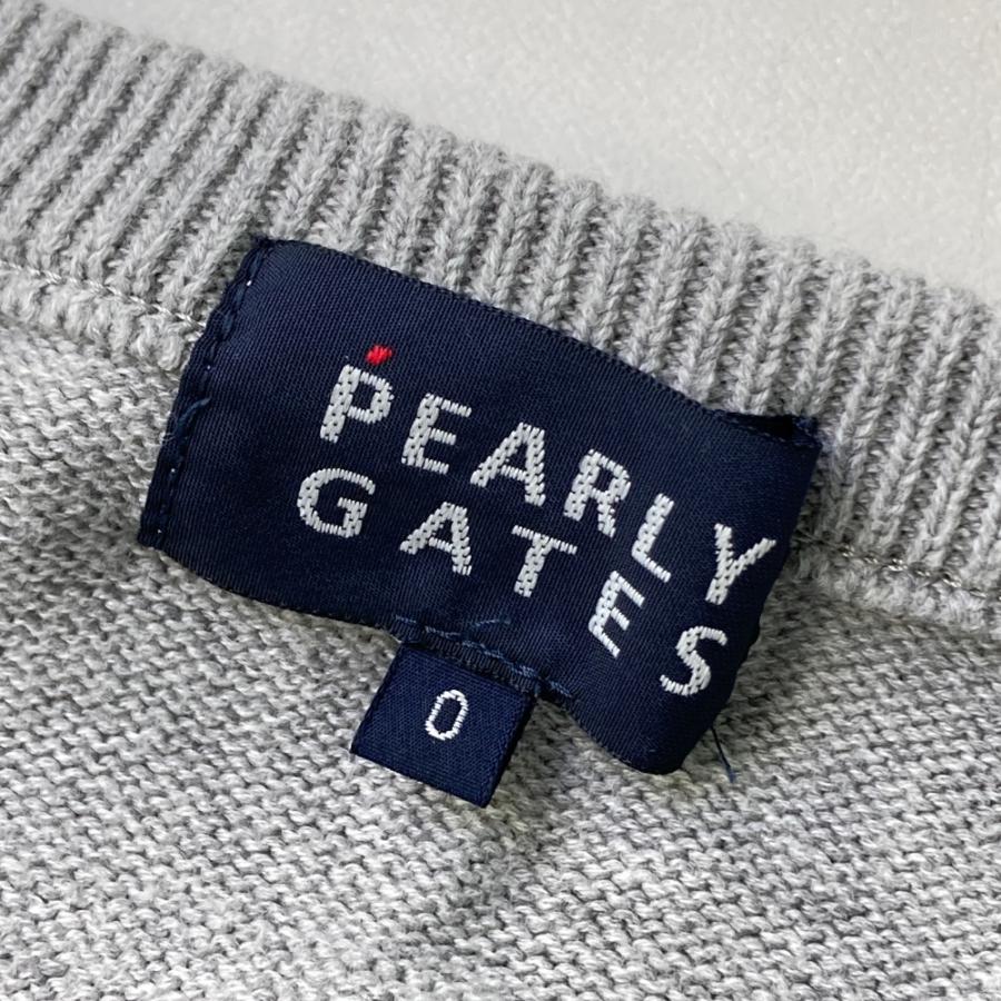 PEARLY GATES パーリーゲイツ ニットセーター ロゴ ニコちゃん グレー