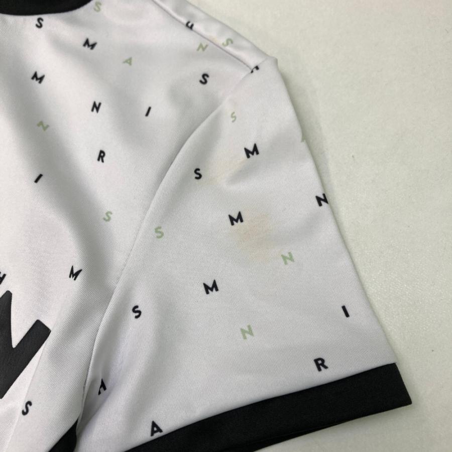 IRISHMAN アイリッシュマン 半袖モックネックシャツ ホワイトM IRISHMAN アイリッシュマン モックネック半袖Tシャツ ロゴ総柄