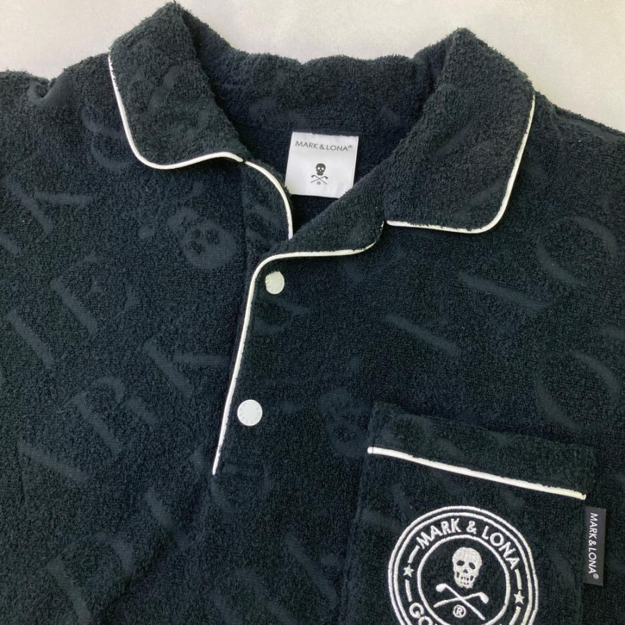 MARK & LONA ブラックポロシャツ 48 MARK&LONA マークアンドロナ 2024年モデル 半袖ポロシャツ