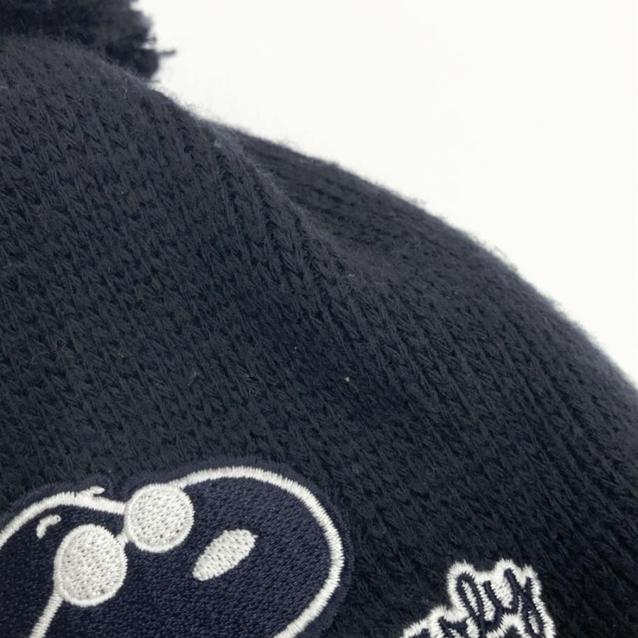 PEARLY GATES パーリーゲイツ ×PEANUTS ボンボン付 ニット帽