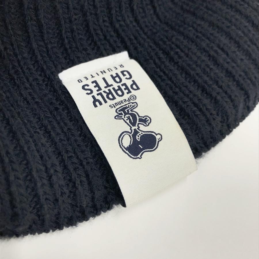 PEARLY GATES パーリーゲイツ ×PEANUTS ボンボン付 ニット帽
