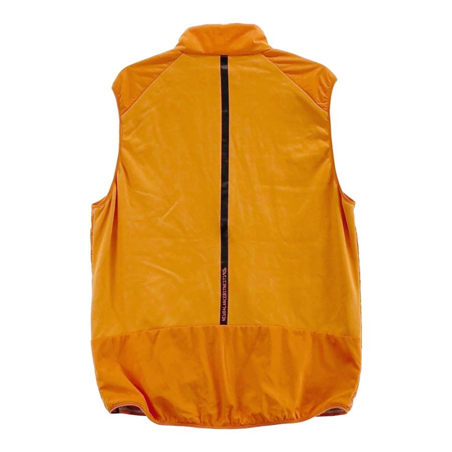 ニューバランスゴルフ 中綿 ベスト オレンジ 総柄 n NEW BALANCE GOLF ニューバランス 中綿切替 ジップベスト ロゴ柄