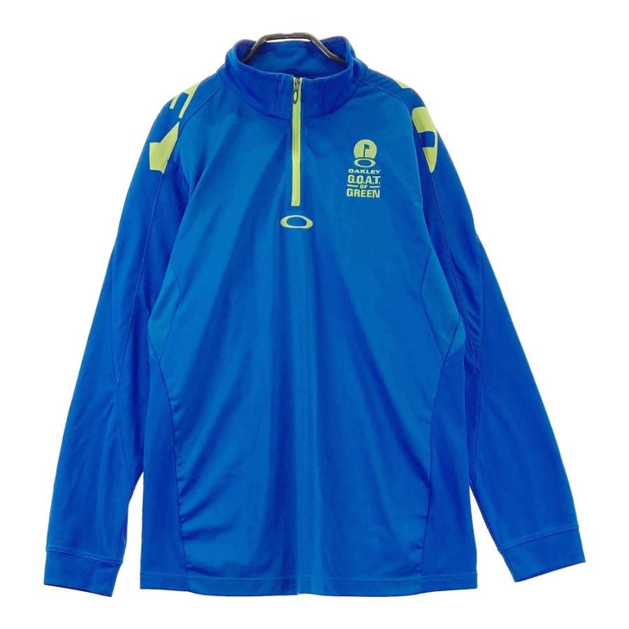 OAKLEY オークリー ハーフジップ 長袖 Tシャツ XL ゴルフ OAKLEY オークリー ハーフジップ 長袖Tシャツ ブルー系 XL