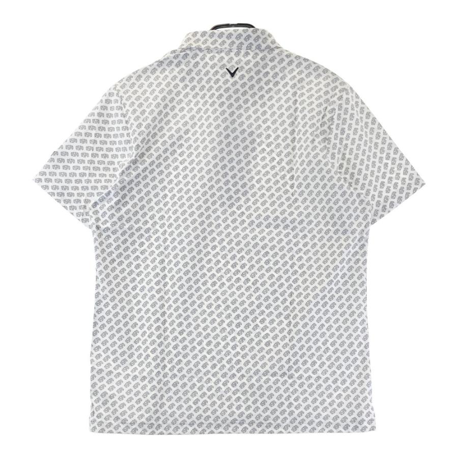 サイズ：3L CALLAWAY キャロウェイ  半袖ポロシャツ ボタンダウン 星 総柄 ホワイト系 [240101432711] ゴルフウェア メンズ ストスト Callaway 【新品】CALLAWAY キャロウェイ 半袖ポロシャツ ボタン