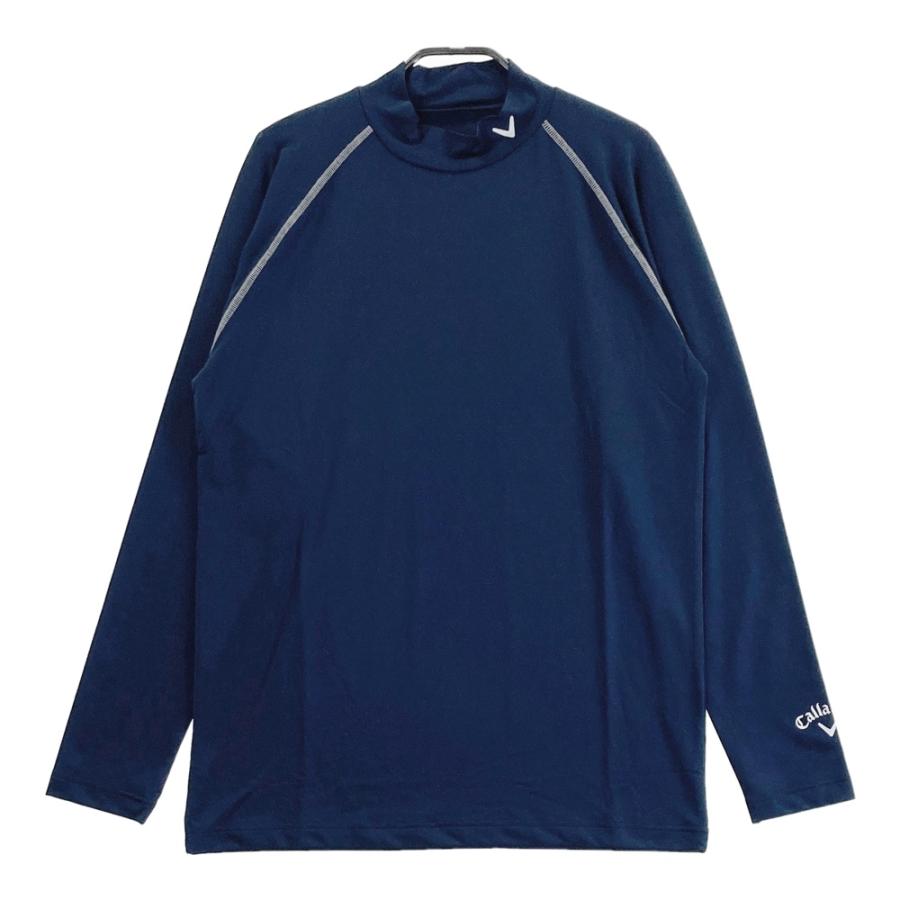 極美品！Callaway キャロウェイ　ハイネック　ニット　ネイビー　L 新品】CALLAWAY キャロウェイ ハイネック 長袖 インナーTシャツ