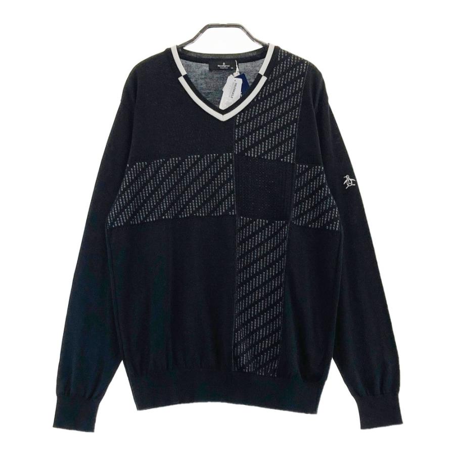 MUNSING WEAR マンシングウェア コットン ニットセーター 総柄 MUNSING WEAR マンシングウェア コットン ニットセーター 総柄