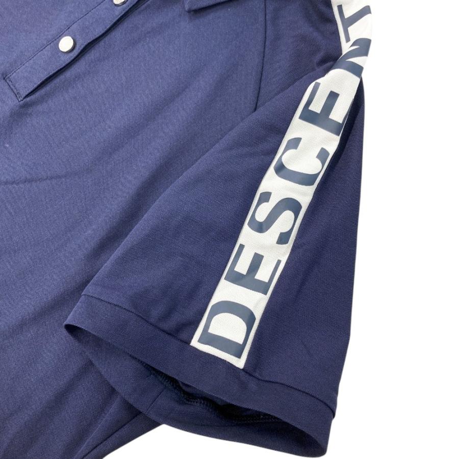 DESCENTE GOLF デサントゴルフ 半袖ポロシャツ ネイビー系 L ゴルフ